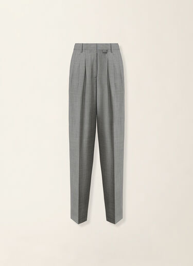 Cool wool trousers with triple pleats, melange stone Fabiana Filippi Cool wool trousers with triple pleats, melange stone Melange stone PAD226F718M3860000