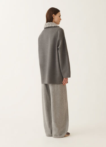 Fabiana Filippi Caban en double laine, roche et anthracite GRIS CTD215F260L6040000