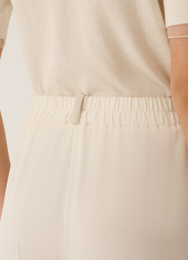 Fabiana Filippi Pantalone in fluido di lino e viscosa, burro BURRO PAD276F336M1500000