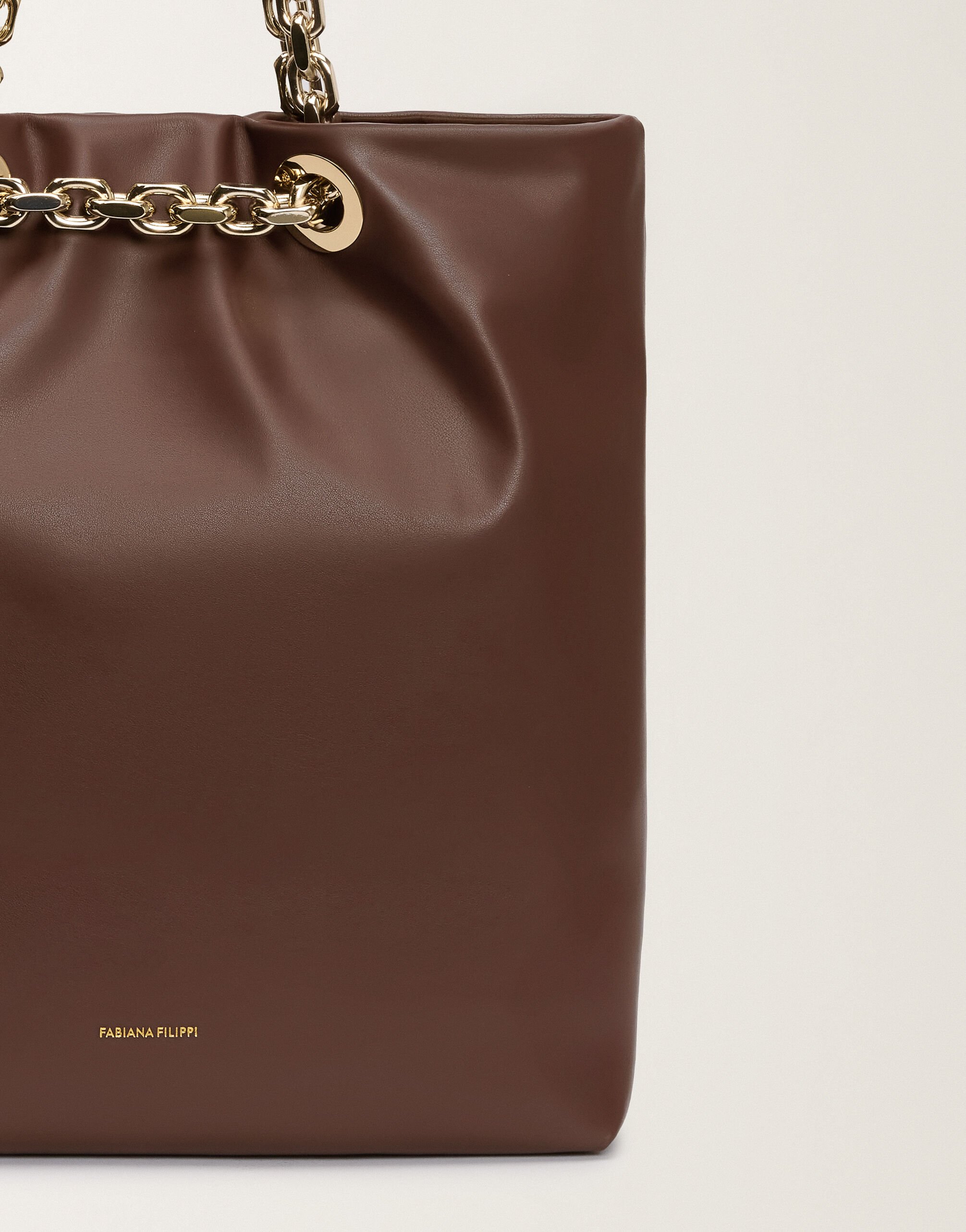 Fabiana Filippi Bolso shopper Eyelet de napa, ébano MARRÓN BGD215A900L8020000