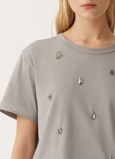 Fabiana Filippi T-Shirt aus Jersey, aschgrau GRAU JED265F278L2270000