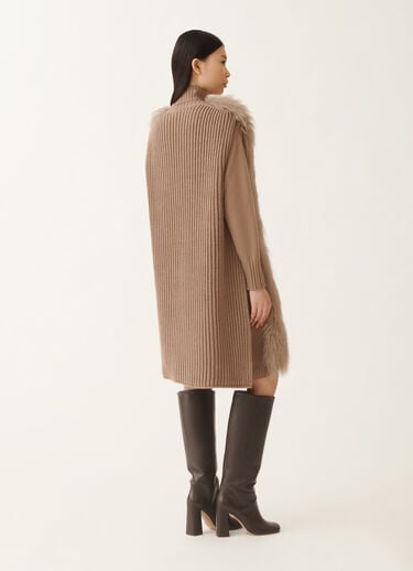Fabiana Filippi Shearling Langhaarweste, bark Braun PLD225F709L6440000