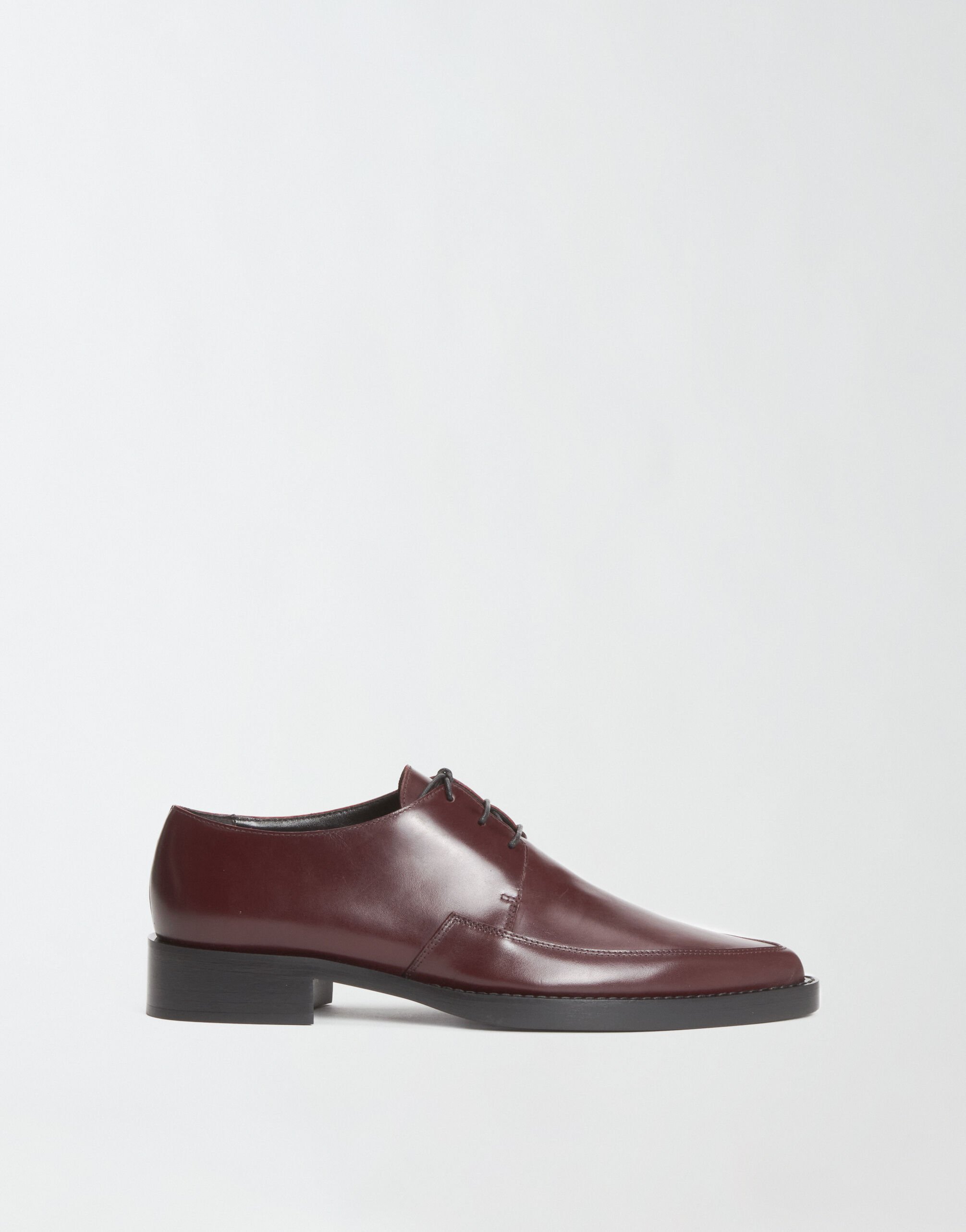 Burgundy lace up flats hot sale