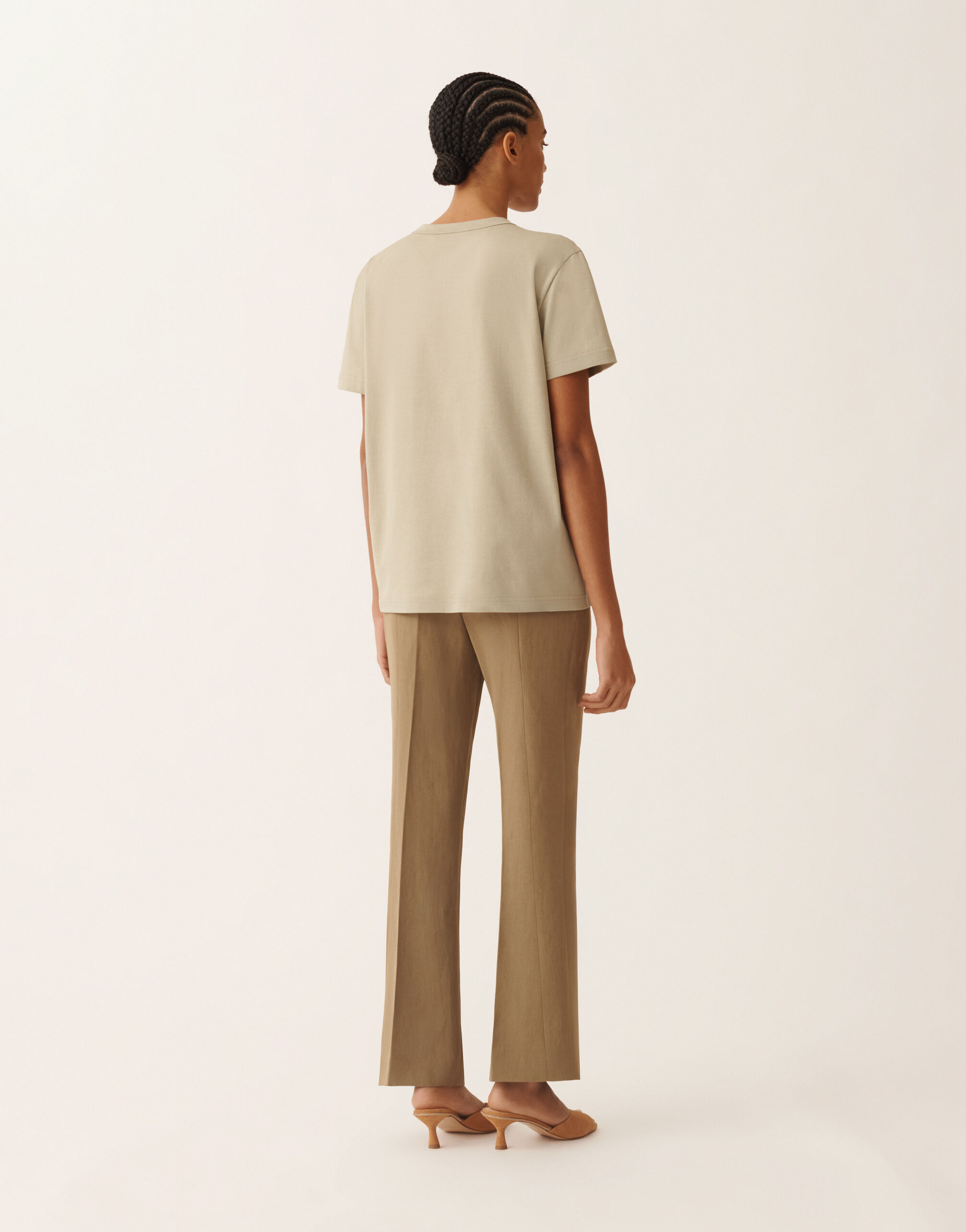 Jersey T-shirt, khaki for Women | Fabiana Filippi®