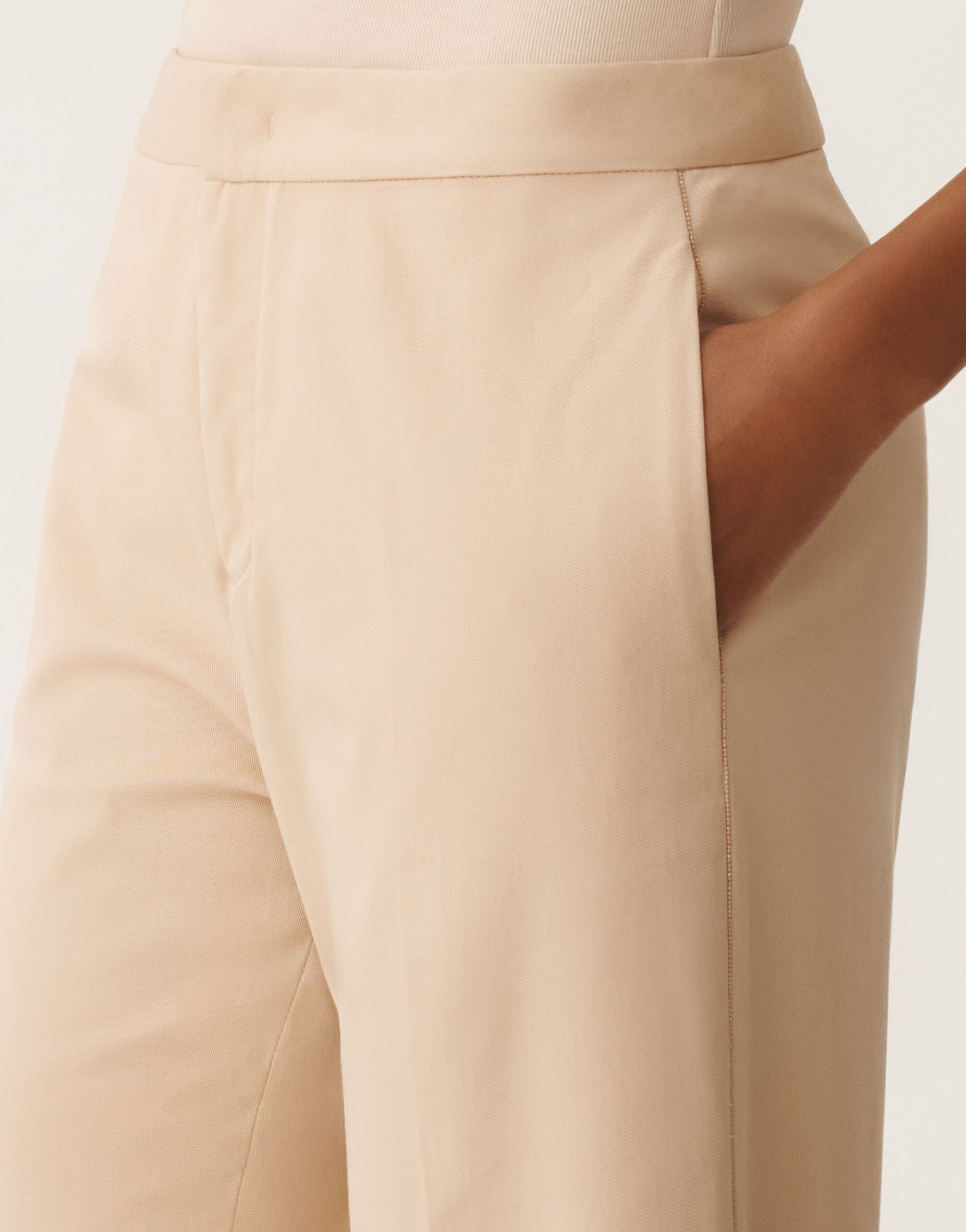 Fabiana Filippi Montefalco gabardine trousers, sand BROWN PAD265F326L1920000