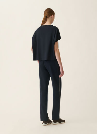 Fabiana Filippi T-shirt en jersey de coton côtelé, bleu nuit Bleu nuit JED216F119M3280000