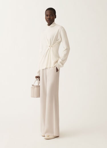 Fabiana Filippi Maglia in Platinum, rafia BIANCO MAD215F058L5170000