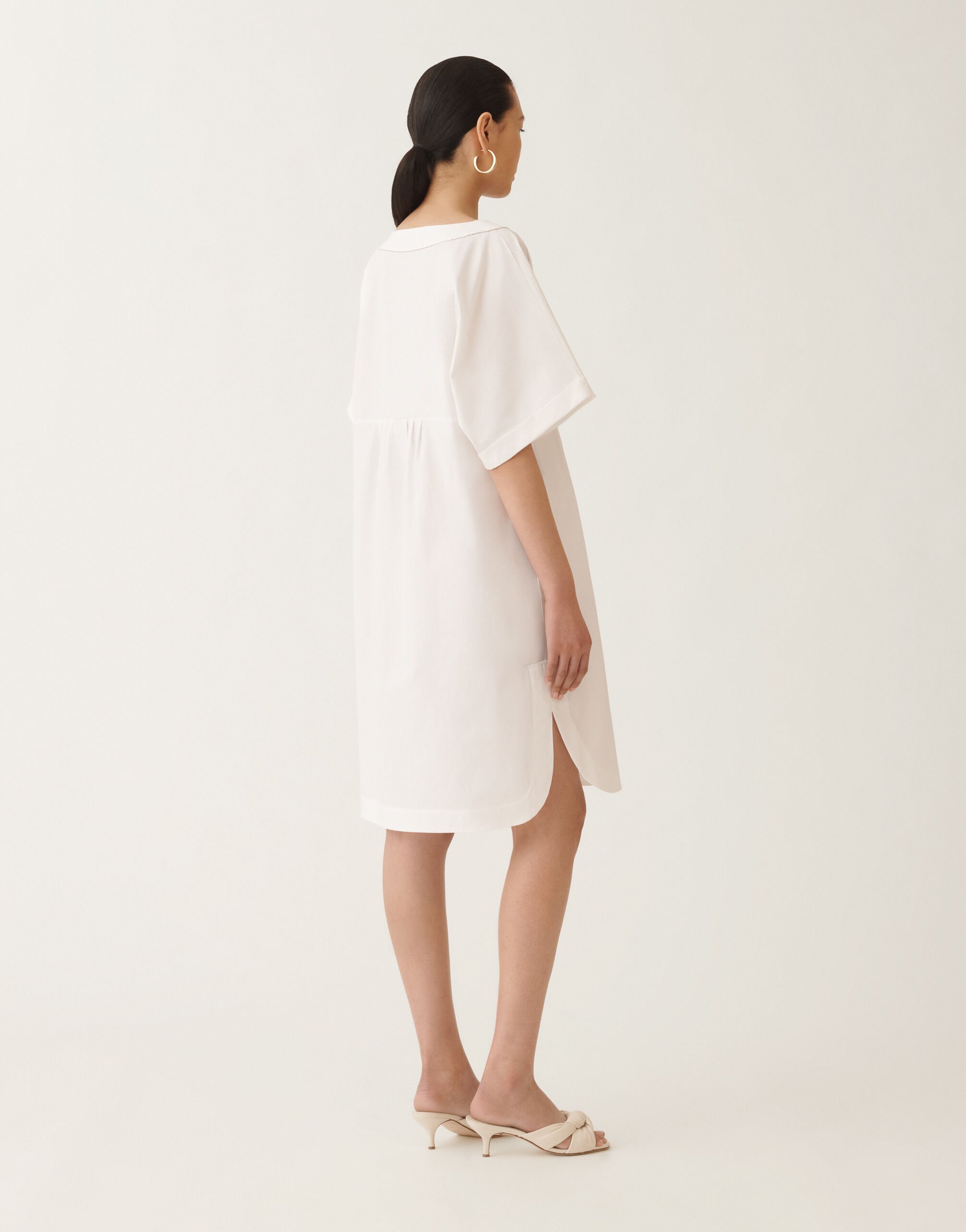 Fabiana Filippi Stretch poplin dress, optical white OPTICAL WHITE ABDC02F110H5450000