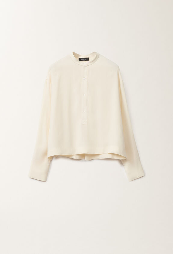 Fabiana Filippi Envers satin shirt, vanilla WHITE CAD265F356L2880000