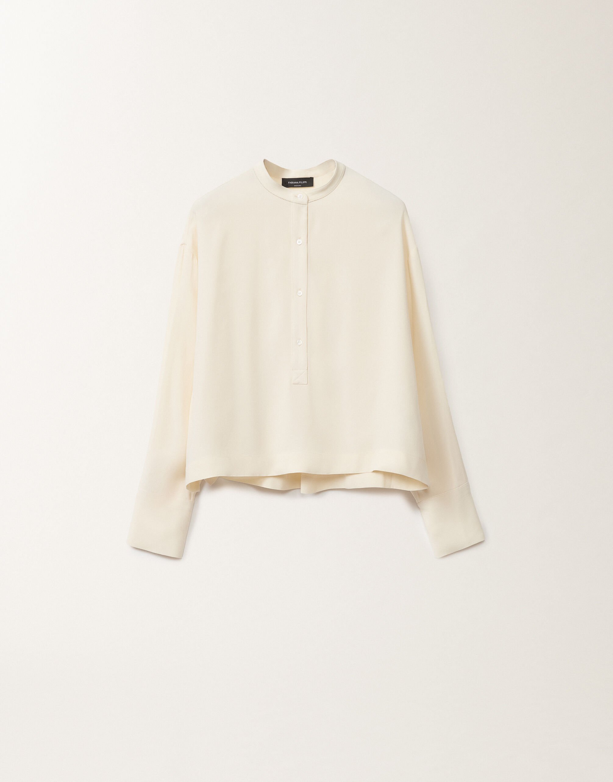 Fabiana Filippi Envers satin shirt, vanilla WHITE CAD265F356L2880000