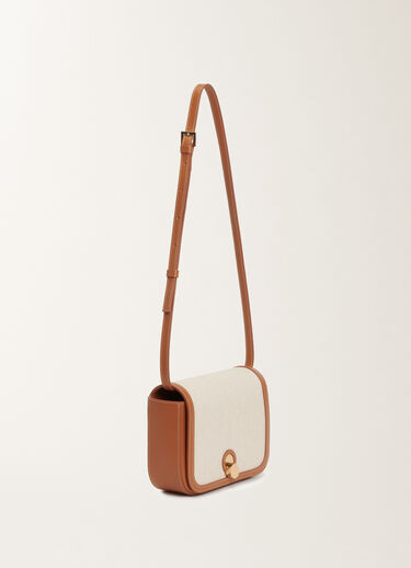Fabiana Filippi Messenger Bag Eclissi aus Canvas und Leder, lederbraun BRAUN BGD265A859L2150000