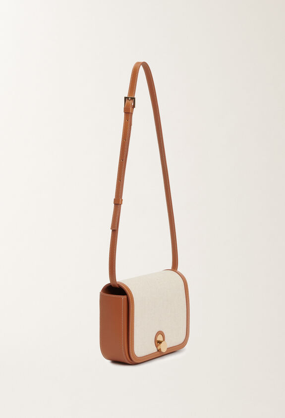 Fabiana Filippi Sac Messenger Eclissi en toile et cuir, cuir MARRON BGD265A859L2150000