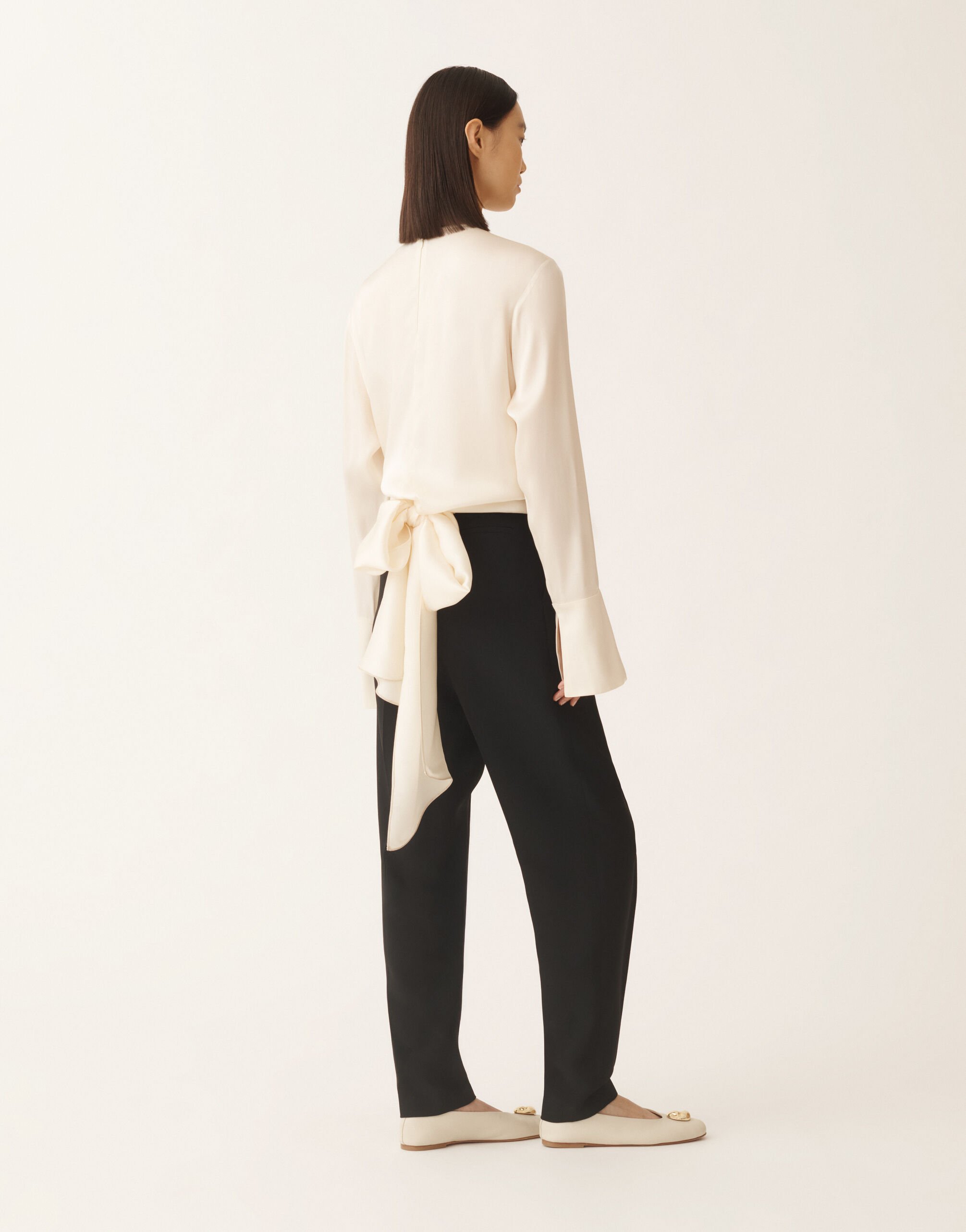Fabiana Filippi Top in enver satin, butter White TPD225F299D9020000
