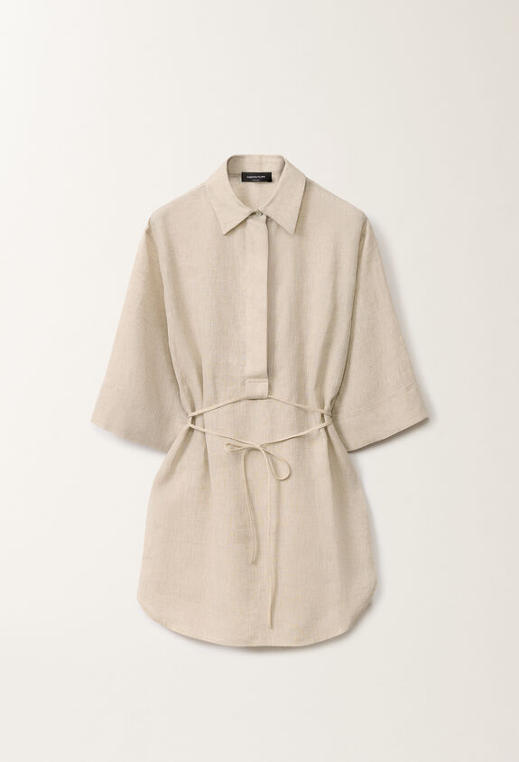 Fabiana Filippi Linen canvas tunic, greige GREIGE CAD275F650L3770000