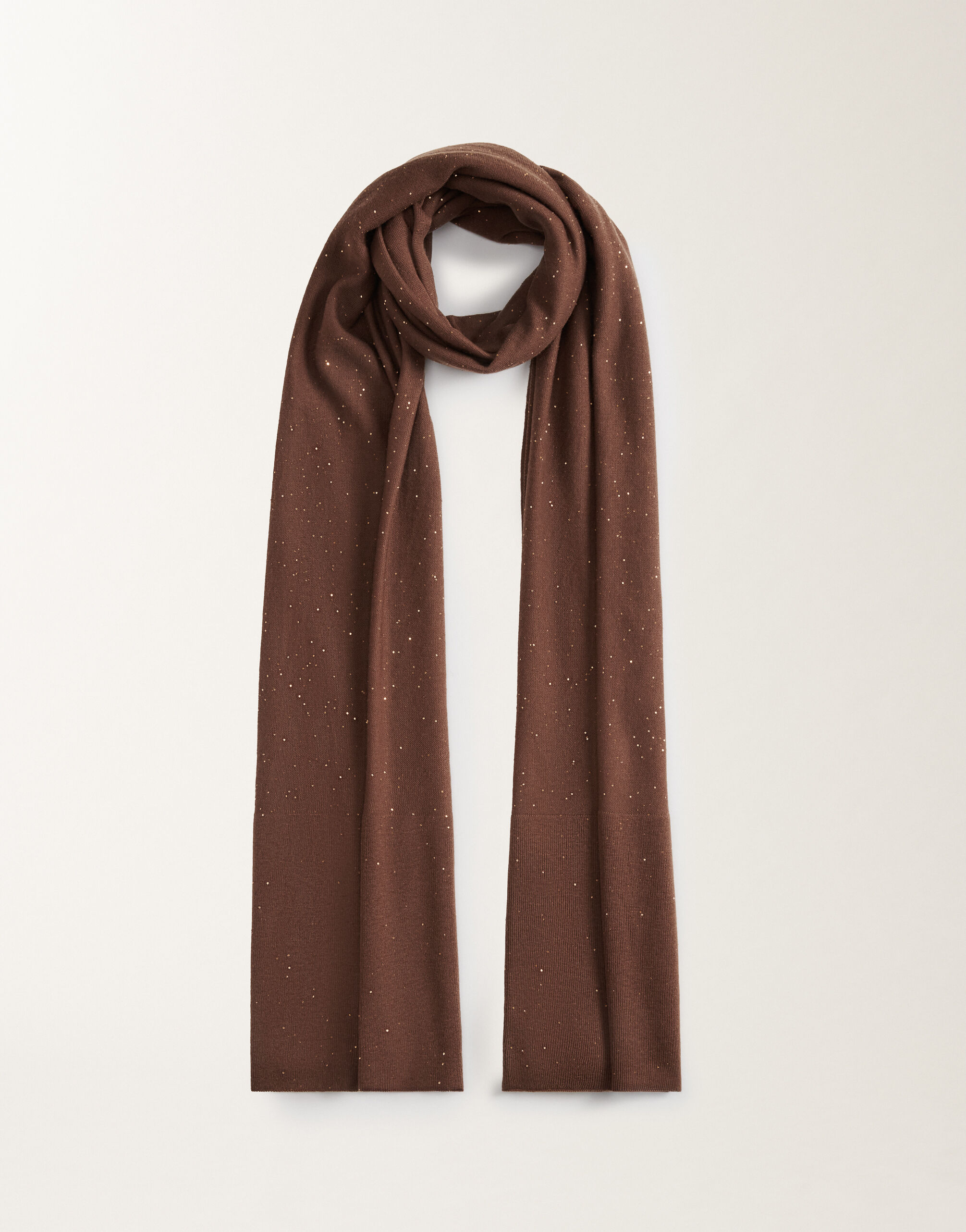 レディースWool scarf with sequins, ebony スカーフ&ショール