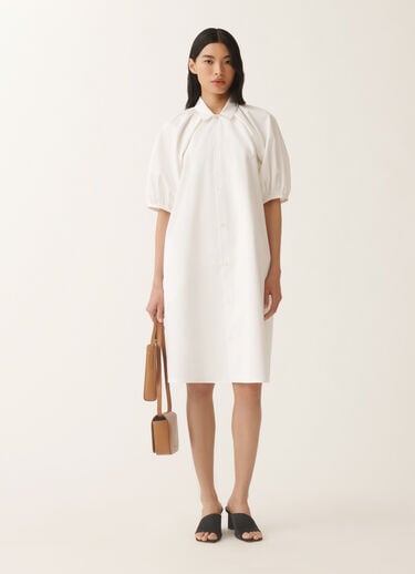 Fabiana Filippi Poplin midi dress, optical white WHITE ABD275F750L3060000