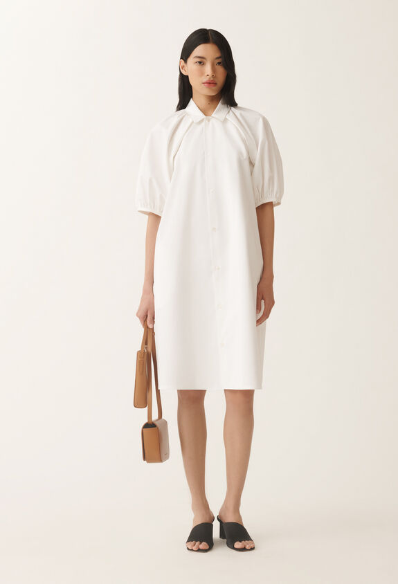 Fabiana Filippi Robe midi en popeline, blanc optique BLANC ABD275F750L3060000