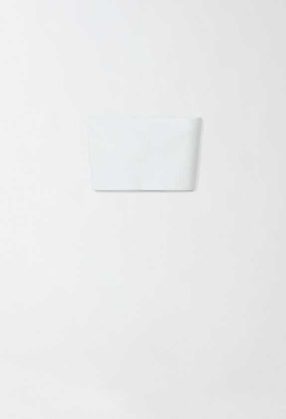 Fabiana Filippi COMPACT VISCOSE TOP BAND OPTICAL WHITE MAD264F057D6550000