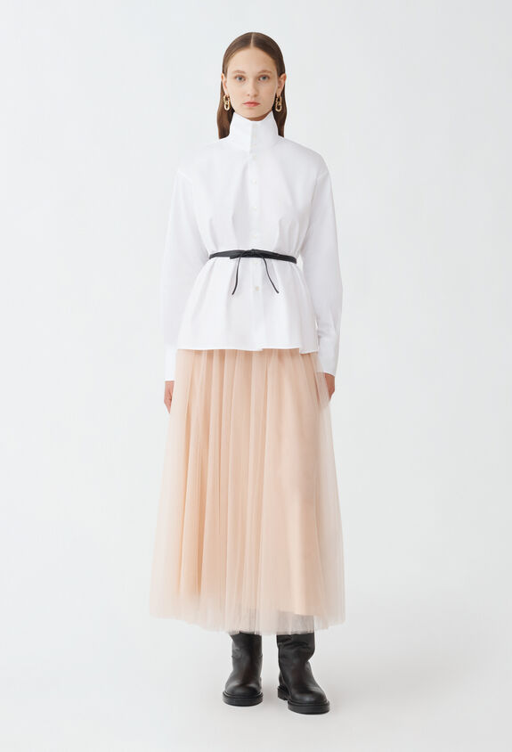 Fabiana Filippi Jupe midi en tulle, rose poudré rose poudré GND264F278I9320000