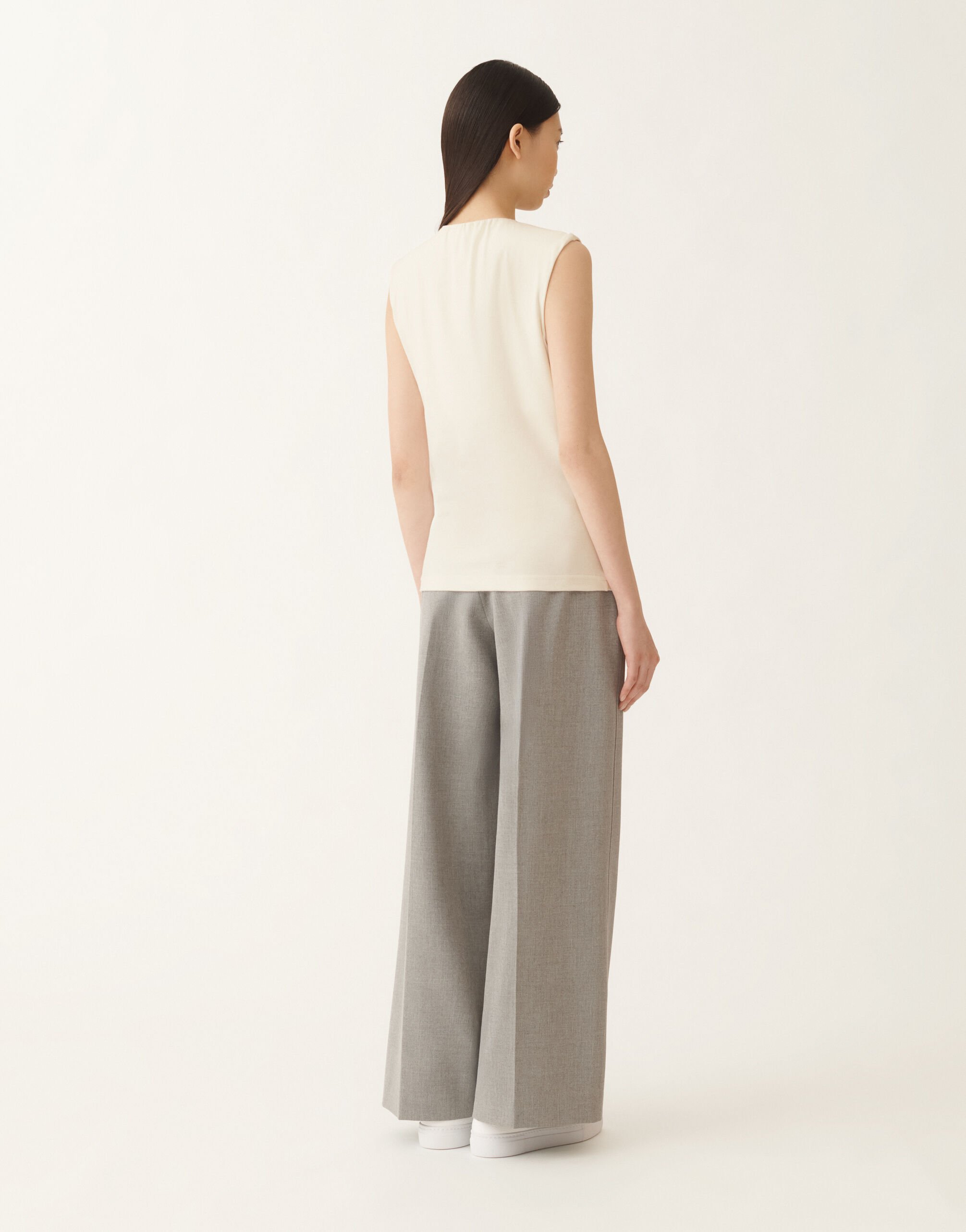 Tanktop aus Jersey, buttergelb Fabiana Filippi Tanktop aus Jersey, buttergelb Weiß JED215F377L5420000