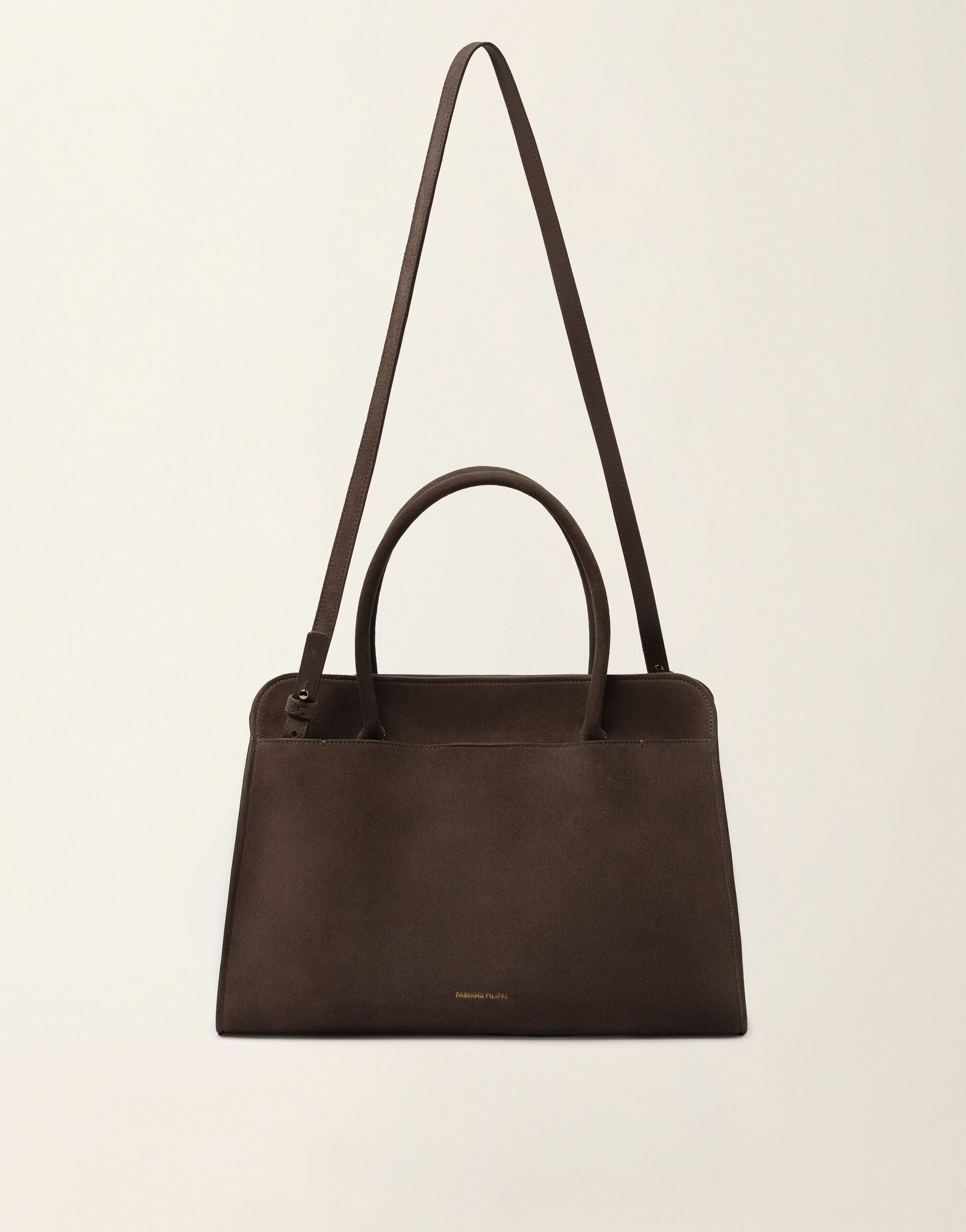 Grand sac à main en daim, ébène Fabiana Filippi Grand sac à main en daim, ébène ébène BGD216A851M5000000