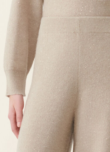 Pantalon en laine et soie avec paillettes, cachà Fabiana Filippi Pantalon en laine et soie avec paillettes, cachà Cachà PAD216F391D2960000