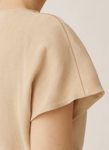 Fabiana Filippi Wickeltop aus Leinen und Viskose, sand SAND TPD275F731D5440000