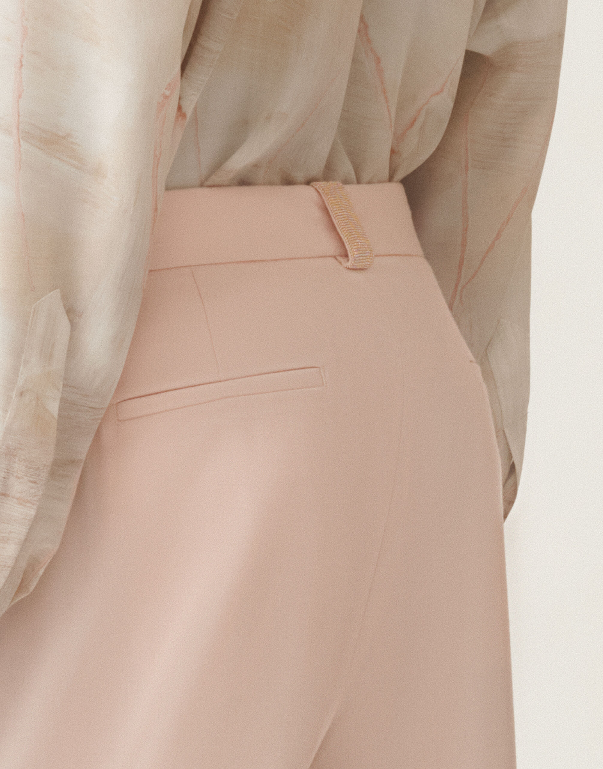 Flannel trousers, quartz pink for Women | Fabiana Filippi®