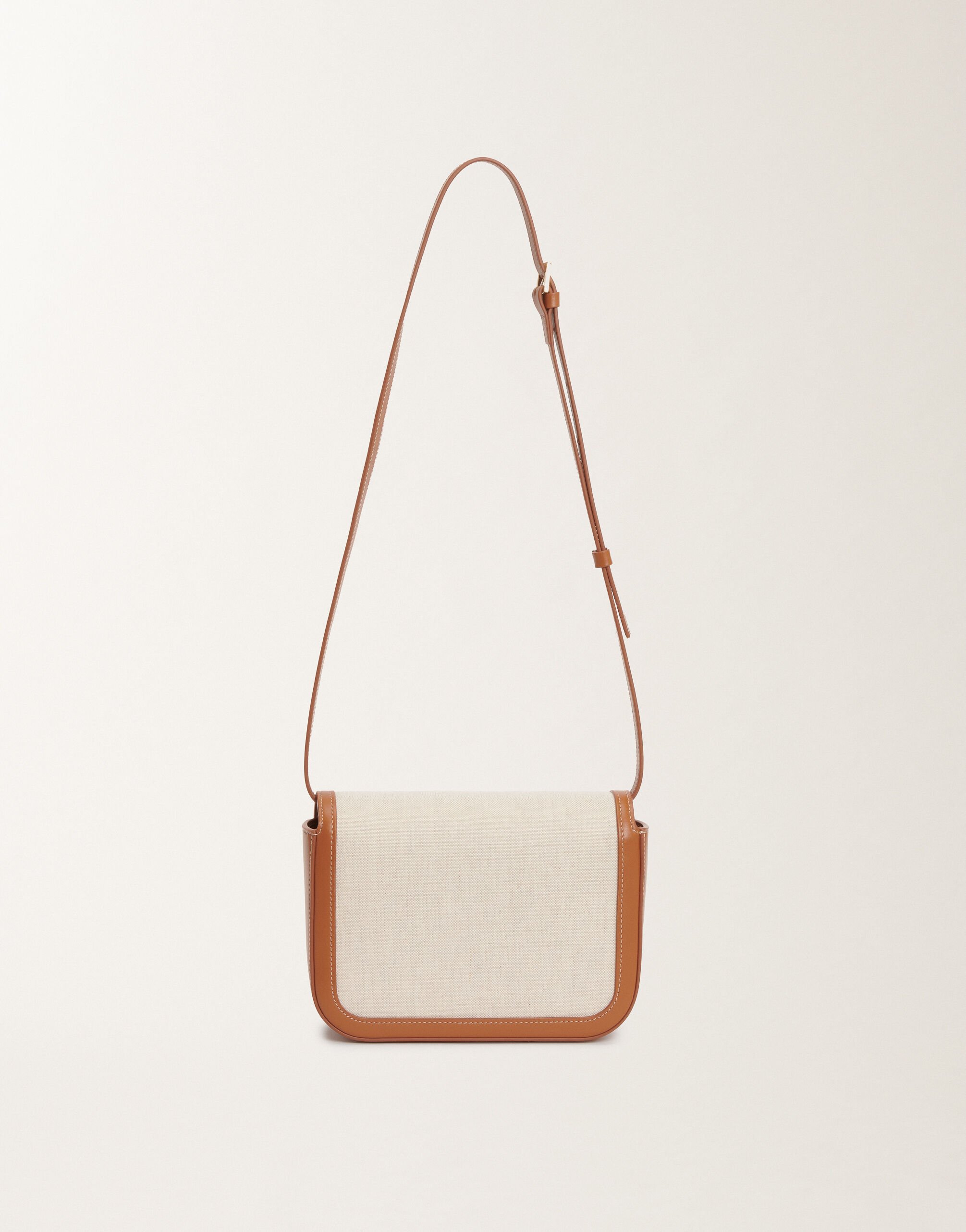 Fabiana Filippi Messenger Bag Eclissi aus Canvas und Leder, lederbraun BRAUN BGD265A859L2150000