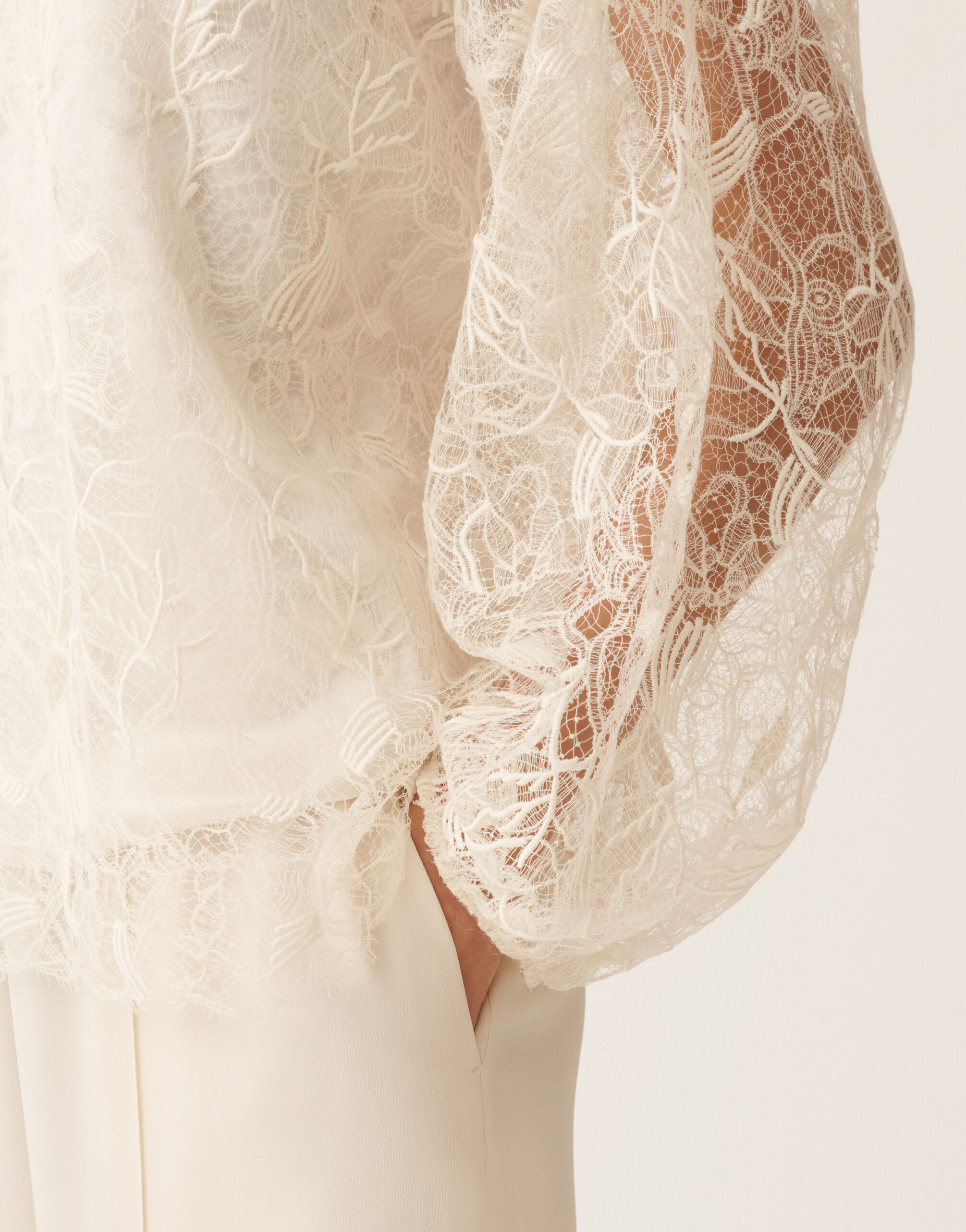 Lace top, butter for Women | Fabiana Filippi®