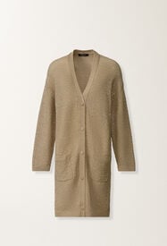 Fabiana Filippi Cotton ribbon cardigan with sequins, khaki KHAKI MAD276F532M1200000