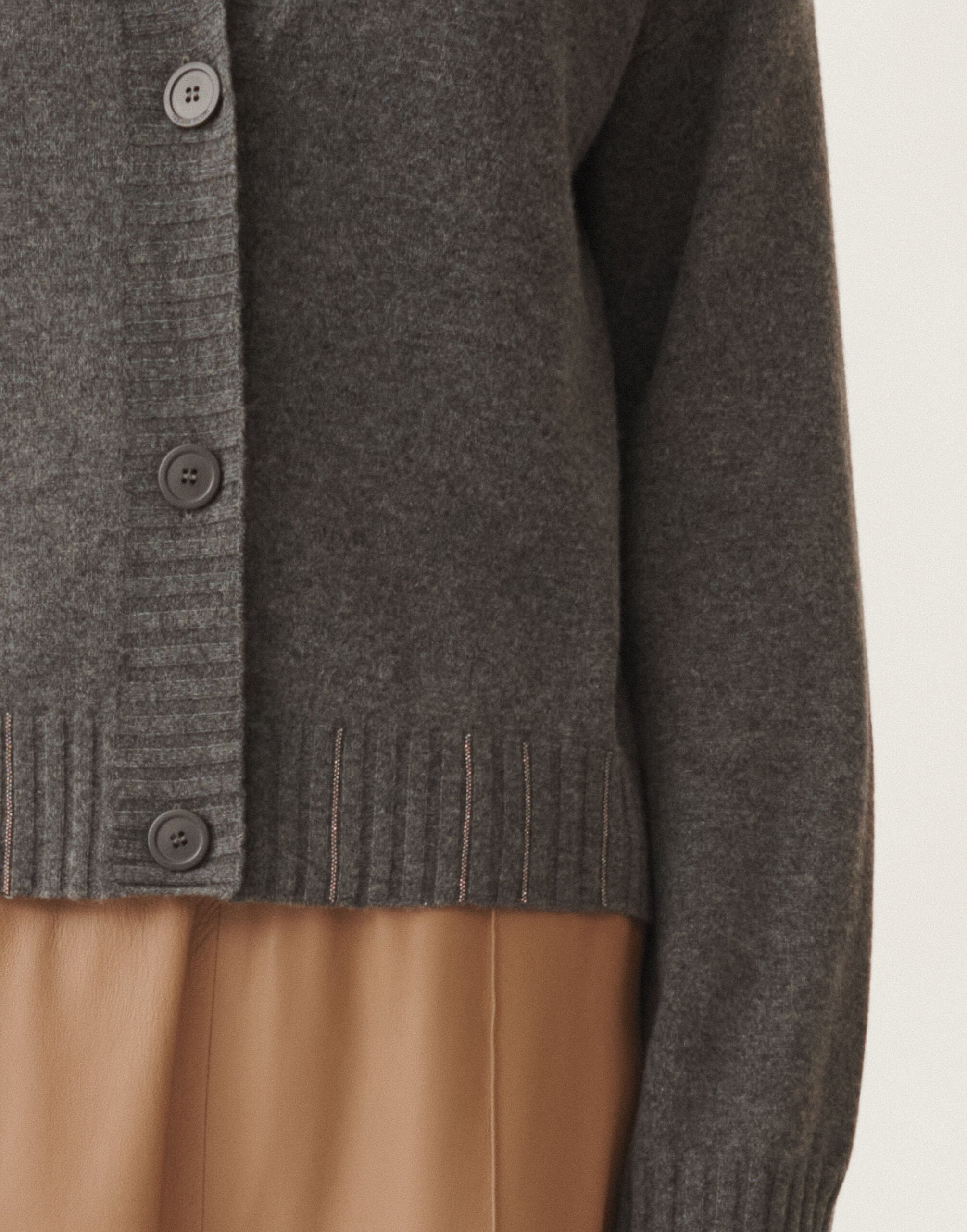 Fabiana Filippi Platinum cardigan, lead grey GREY MAD215F024L5170000