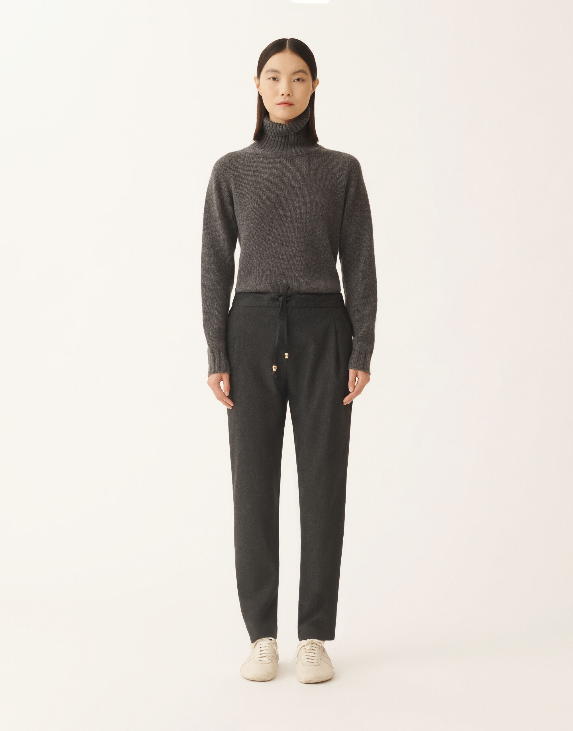 Fabiana Filippi Pantalones Spello de franela, pizarra Gris PAD225F366D1860000
