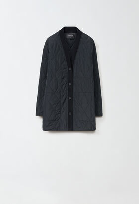 Fabiana Filippi Technical taffeta shirt jacket, black GREEN CTD224F721L0060000