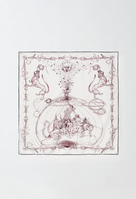 Fabiana Filippi SILK TWILL PRINTED FOULARD RED ABD214F139I9290000