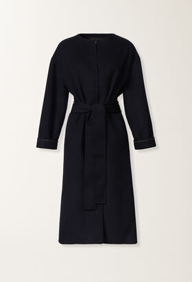 Fabiana Filippi Double wool coat, midnight blue BLUE CTD215F240L5080000