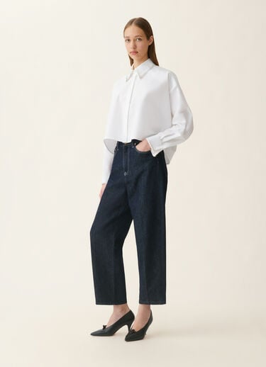 Fabiana Filippi Cropped Hemd aus Popeline, optisches weiß Optisches weiß CAD216F313M2680000