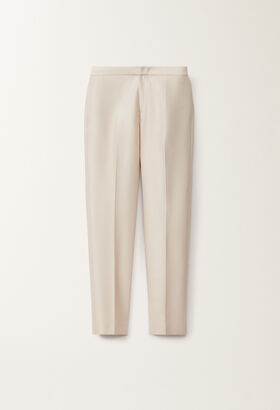 Fabiana Filippi Montefalco cotton and silk mikado trousers, greige BROWN PAD265F326D7870000