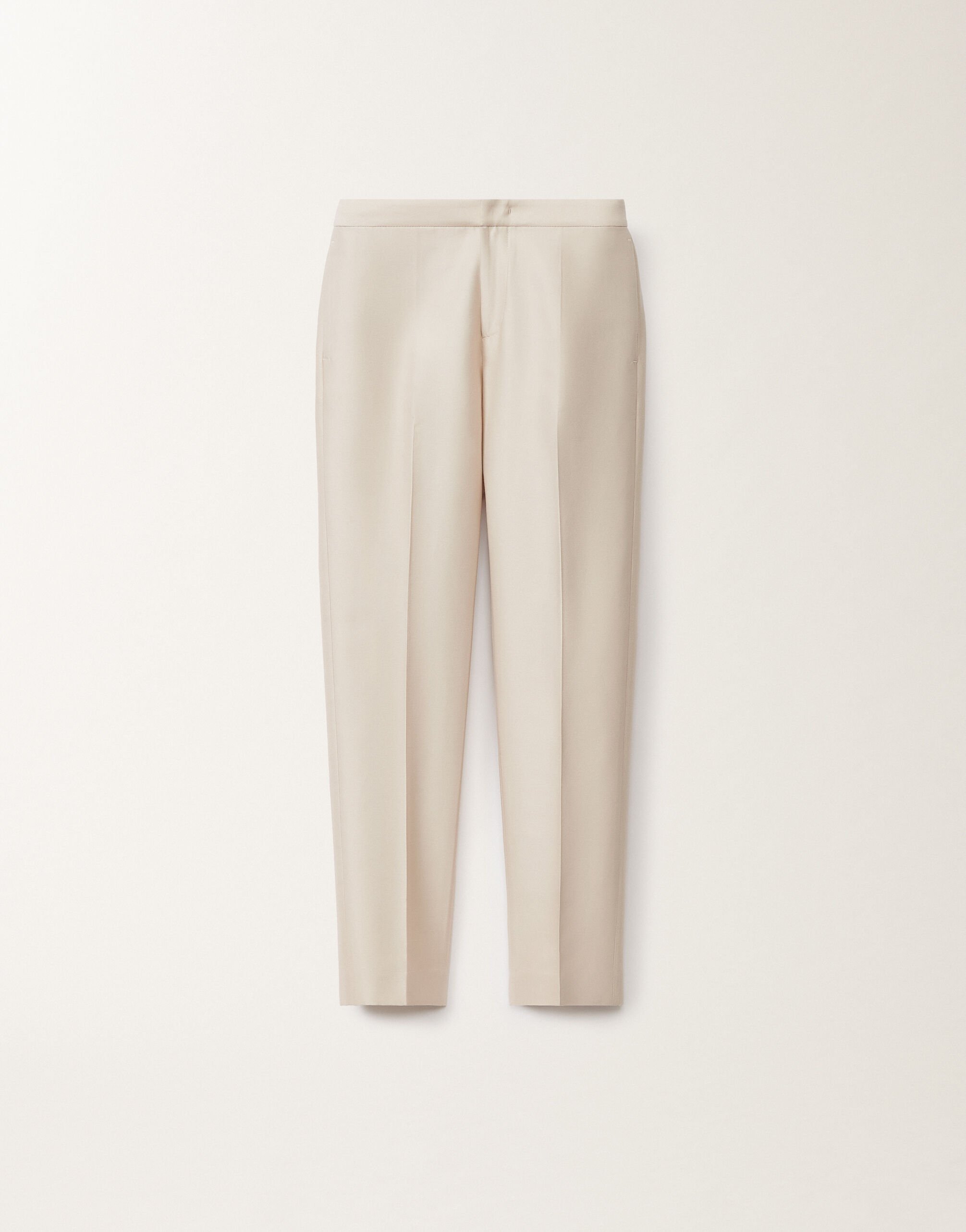 Fabiana Filippi Hose Montefalco aus Mikadostoff in Baumwolle und Seide, greige BRAUN PAD265F326D7870000