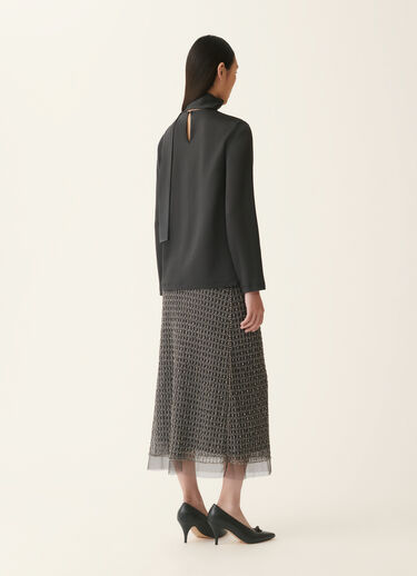 Enver satin top, charcoal Fabiana Filippi Enver satin top, charcoal Charcoal TPD226F682M4650000