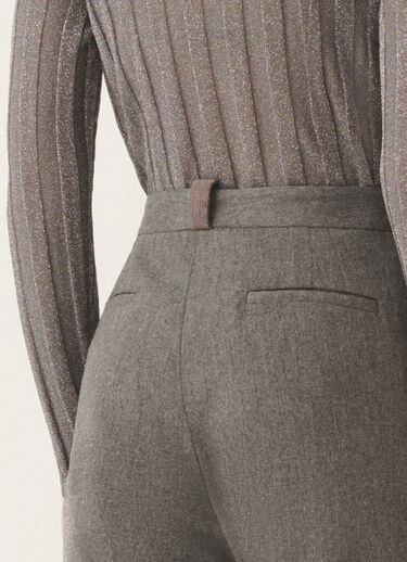 Fabiana Filippi Montefalco trousers in flannel, rock Grey PAD225F326L6640000