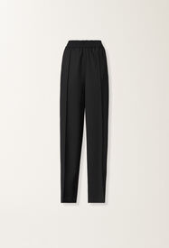 Fabiana Filippi Jogger trousers in bi-stretch fresco wool, black rock Black PAD215F353D6200000