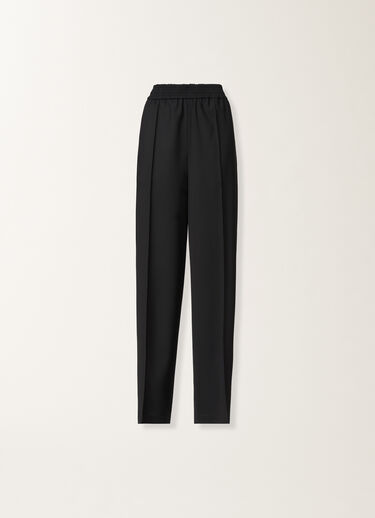 Fabiana Filippi Jogger trousers in bi-stretch fresco wool, black rock Black PAD215F353D6200000