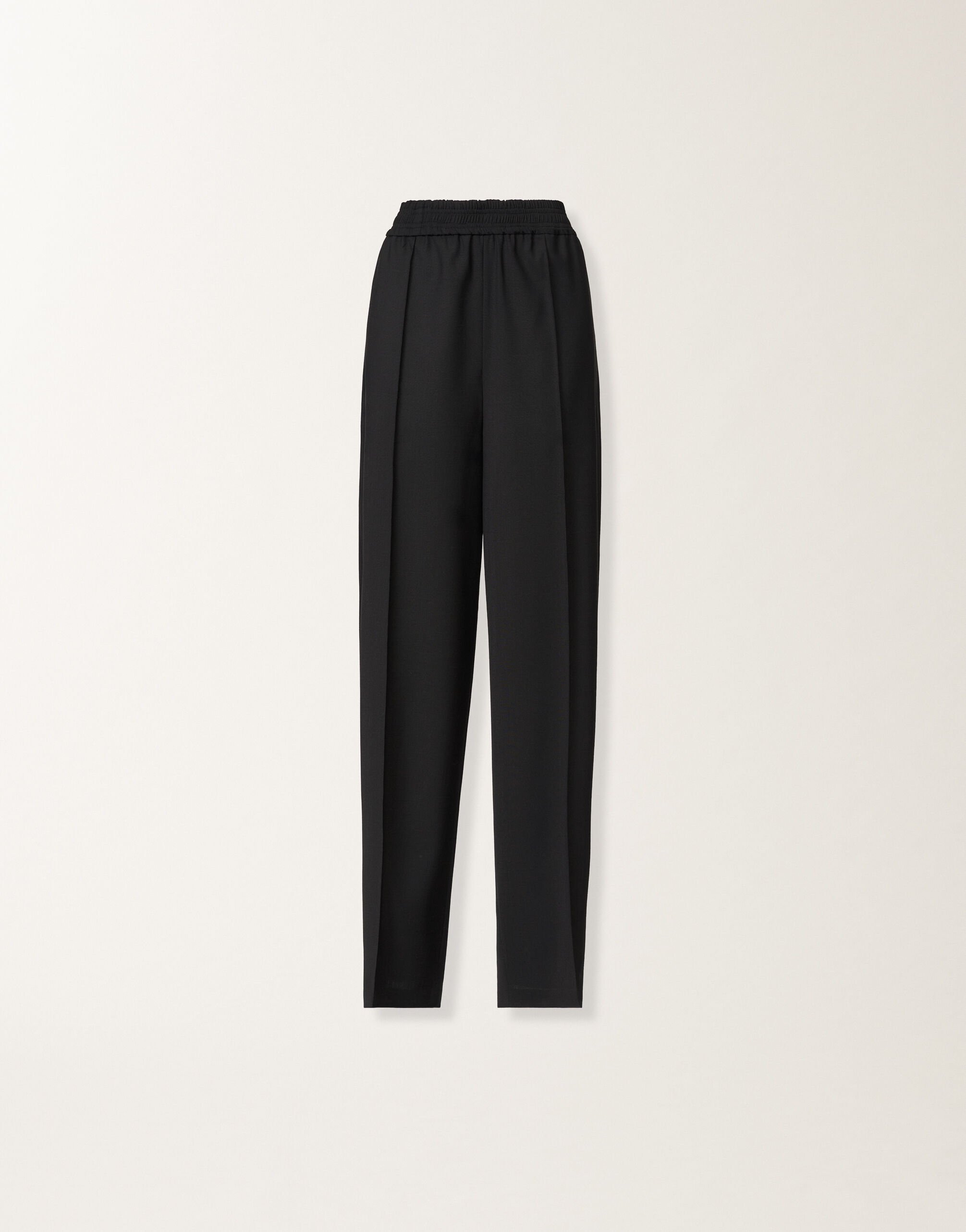 Fabiana Filippi Jogger trousers in bi-stretch fresco wool, black rock Black PAD215F353D6200000