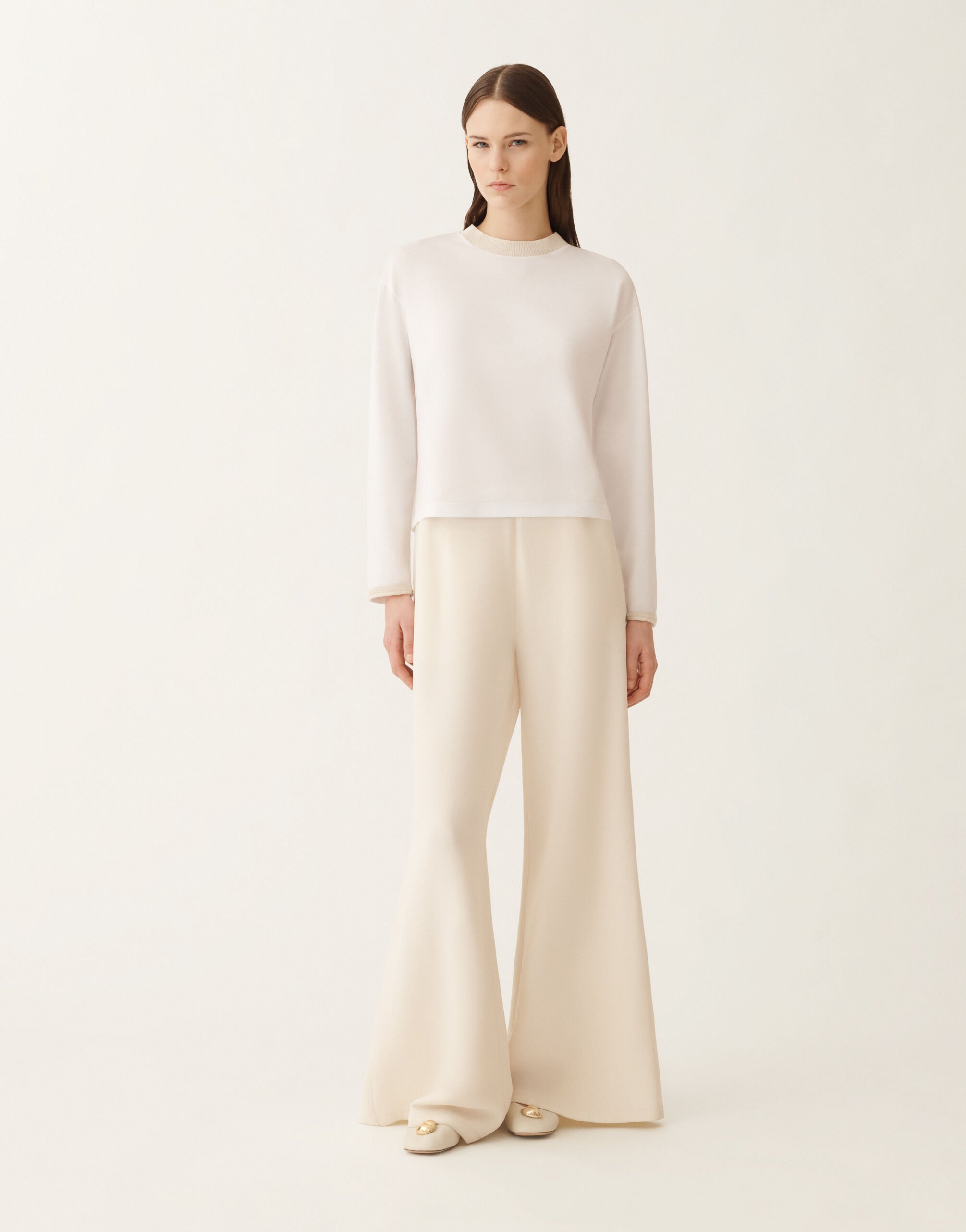 Fabiana Filippi Top de jersey, blanco óptico Blanco JED225F861L6960000