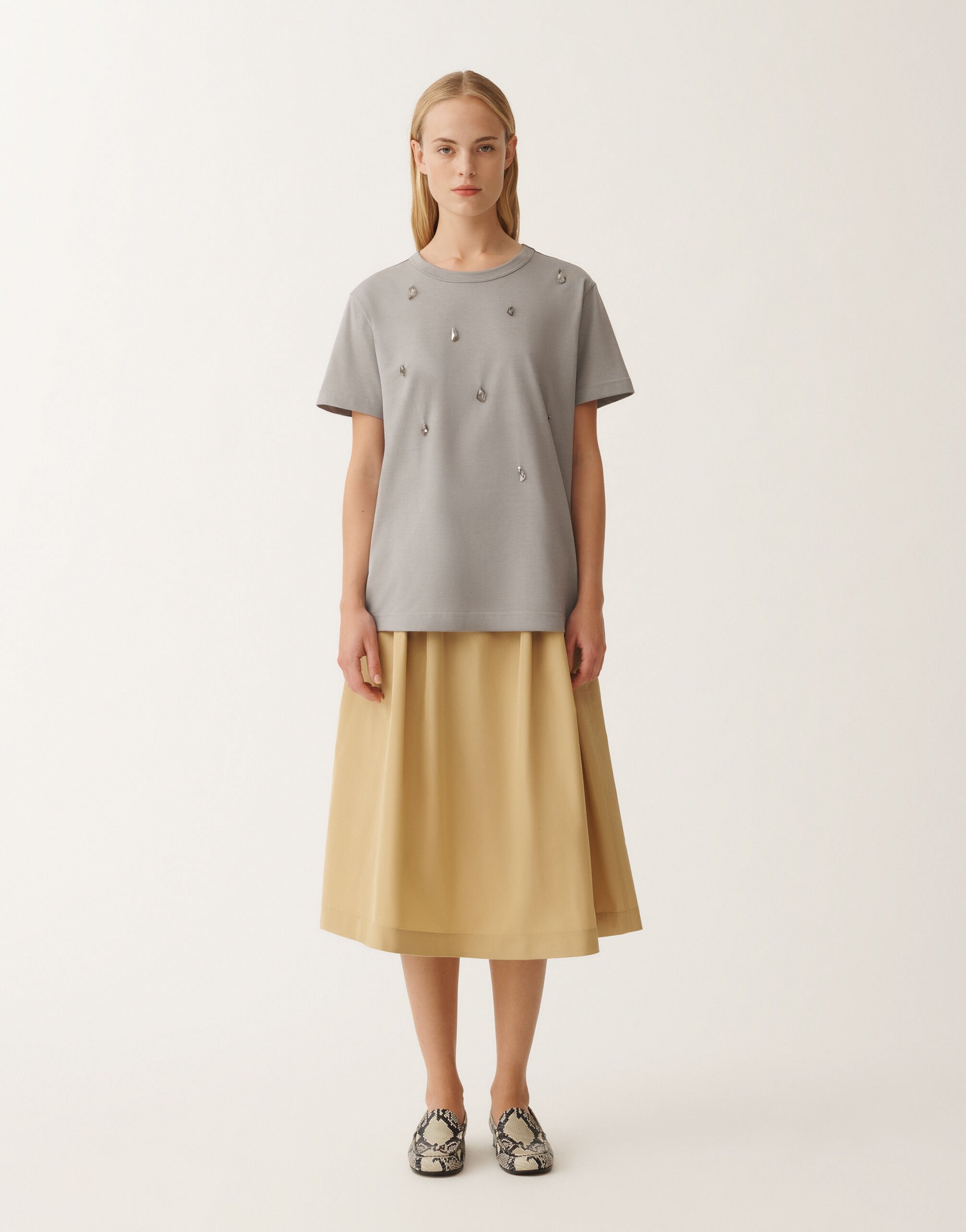 Fabiana Filippi T-Shirt aus Jersey, aschgrau GRAU JED265F278L2270000