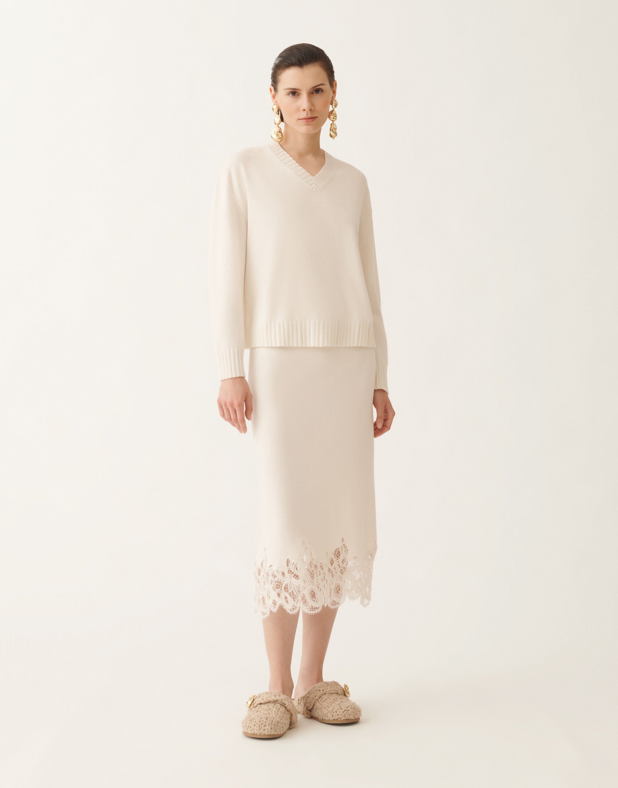 Platinum sweater, raffia for Women | Fabiana Filippi®