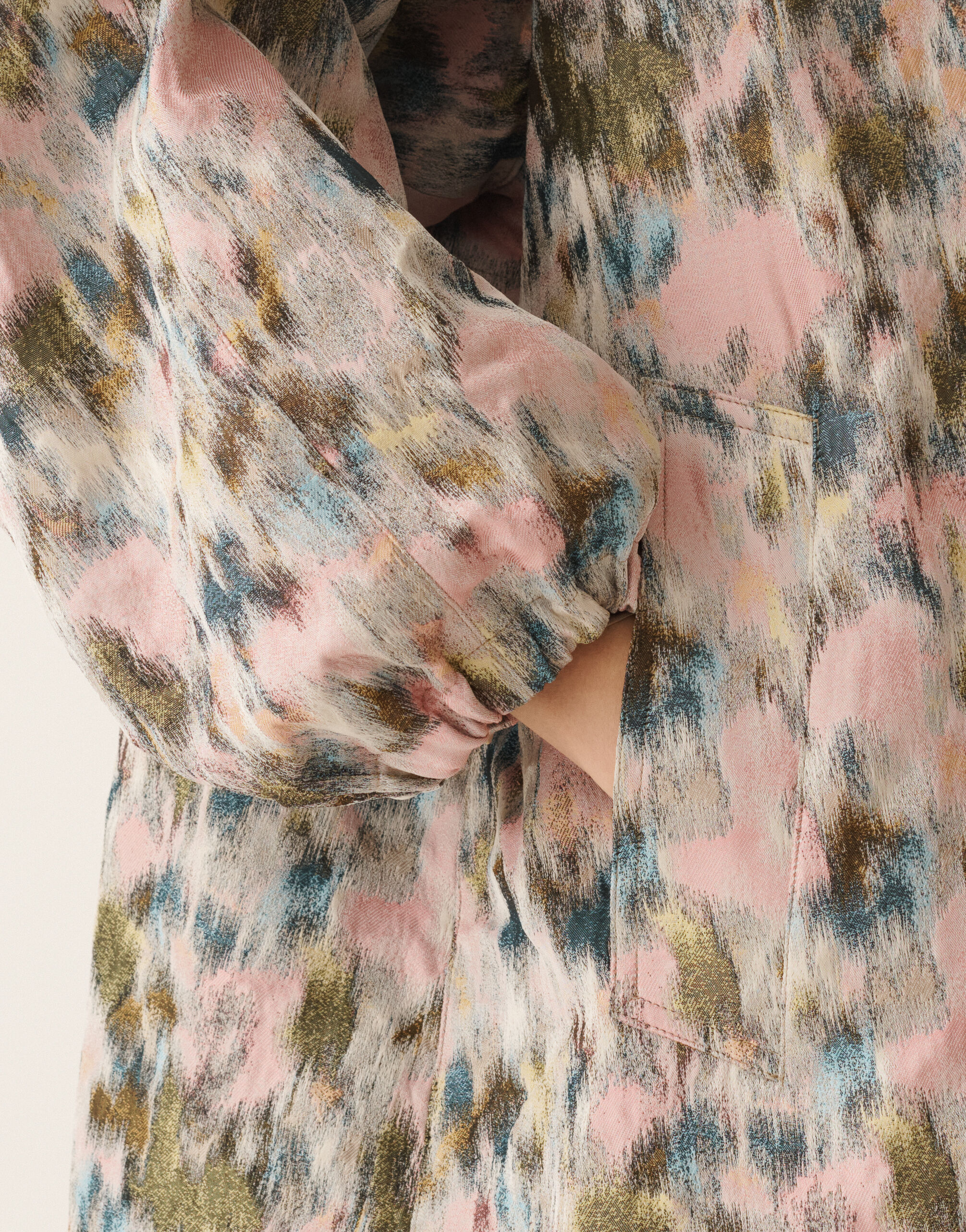 Fabiana Filippi Long trench in technical chiné, chiné CHINÉ CTD276F698D9490000