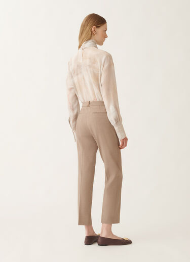 Fabiana Filippi Montefalco trousers in bi-stretch fresco wool, maple Beige PAD215F326L5230000