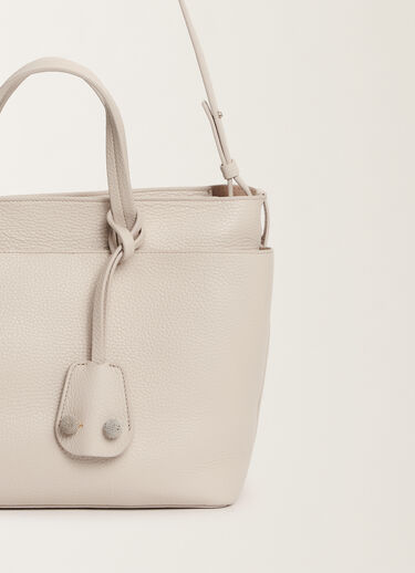 Fabiana Filippi Large grained leather handbag, marble GREY BGD215A850L8040000